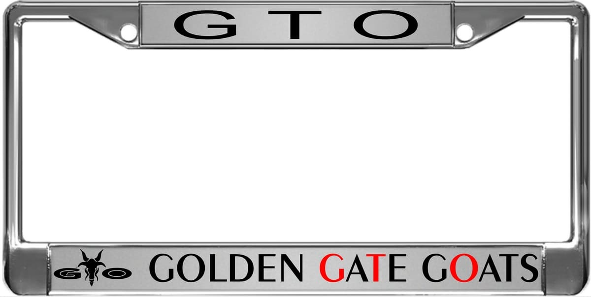 GTO - Metal License Plate Frame - set of 2 frames